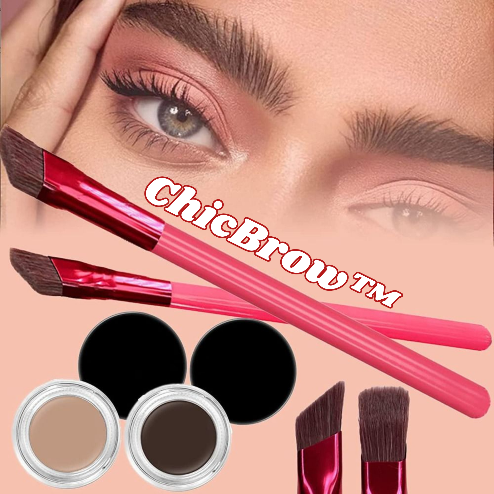 ChicBrow™️ I 4D Augenbrauenpinsel mit Gel (1+1 GRATIS)