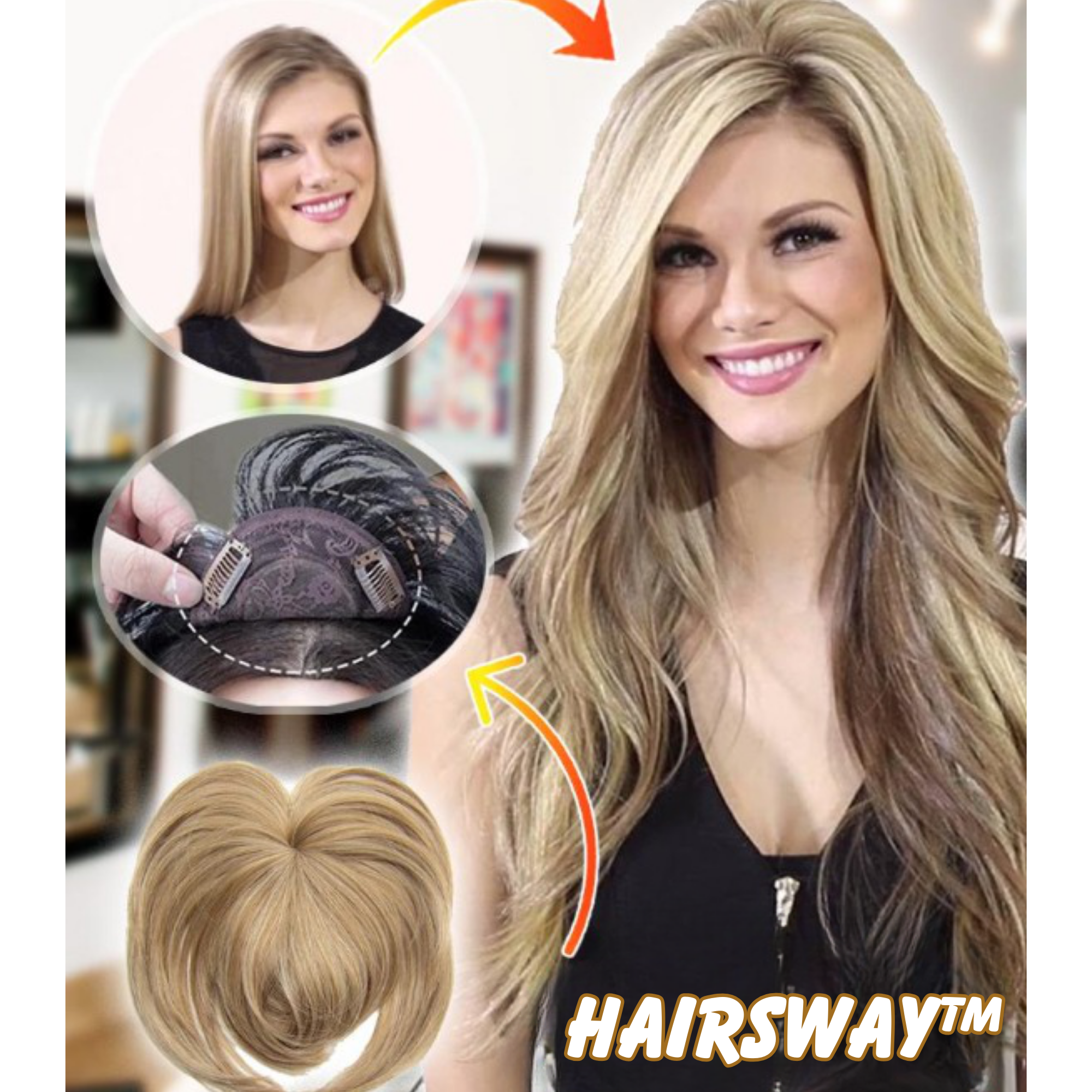 HairSway™️ I Naturhaar-Clip-Verlängerung (1+1 GRATIS)