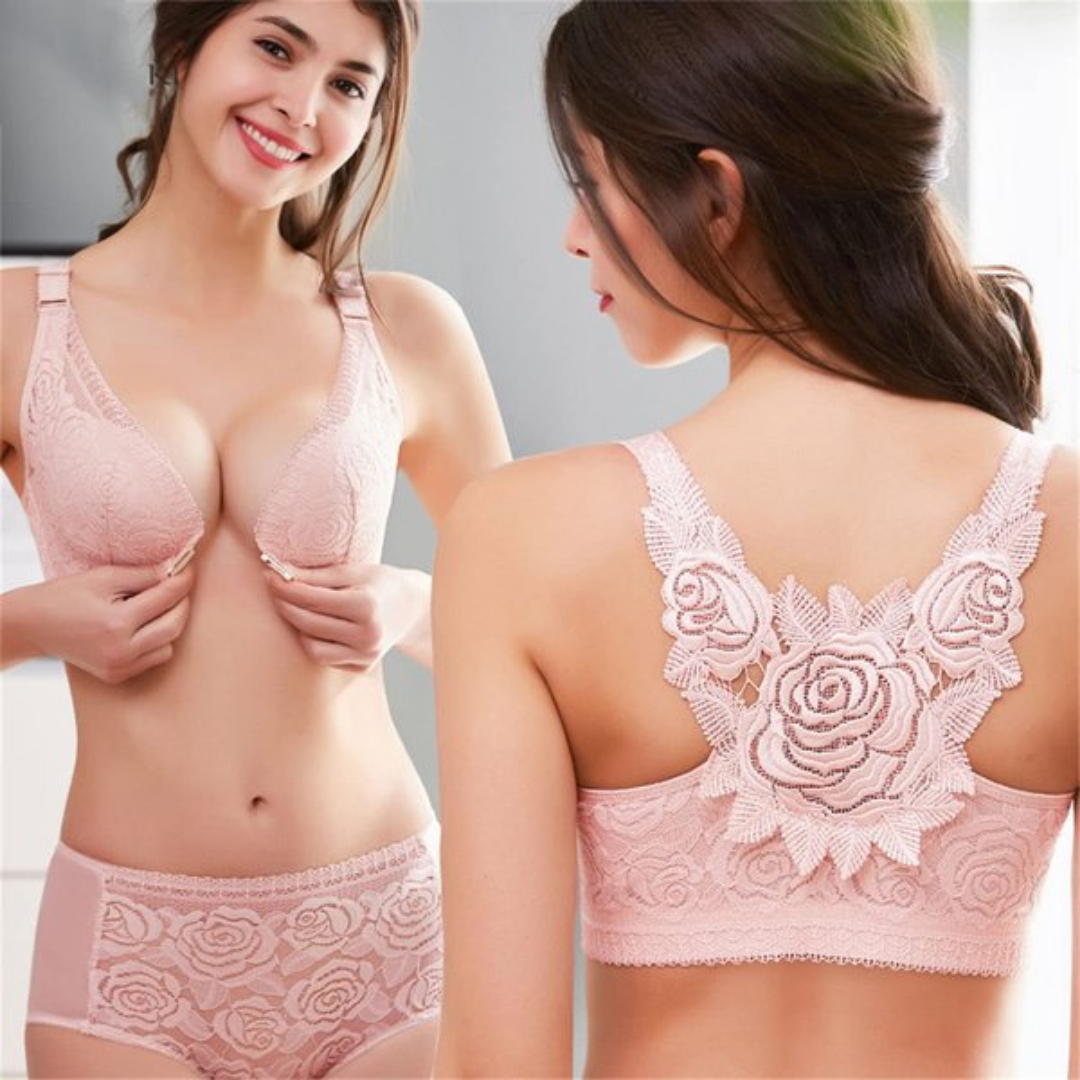 RoseBloom™ Rose gestickt BH