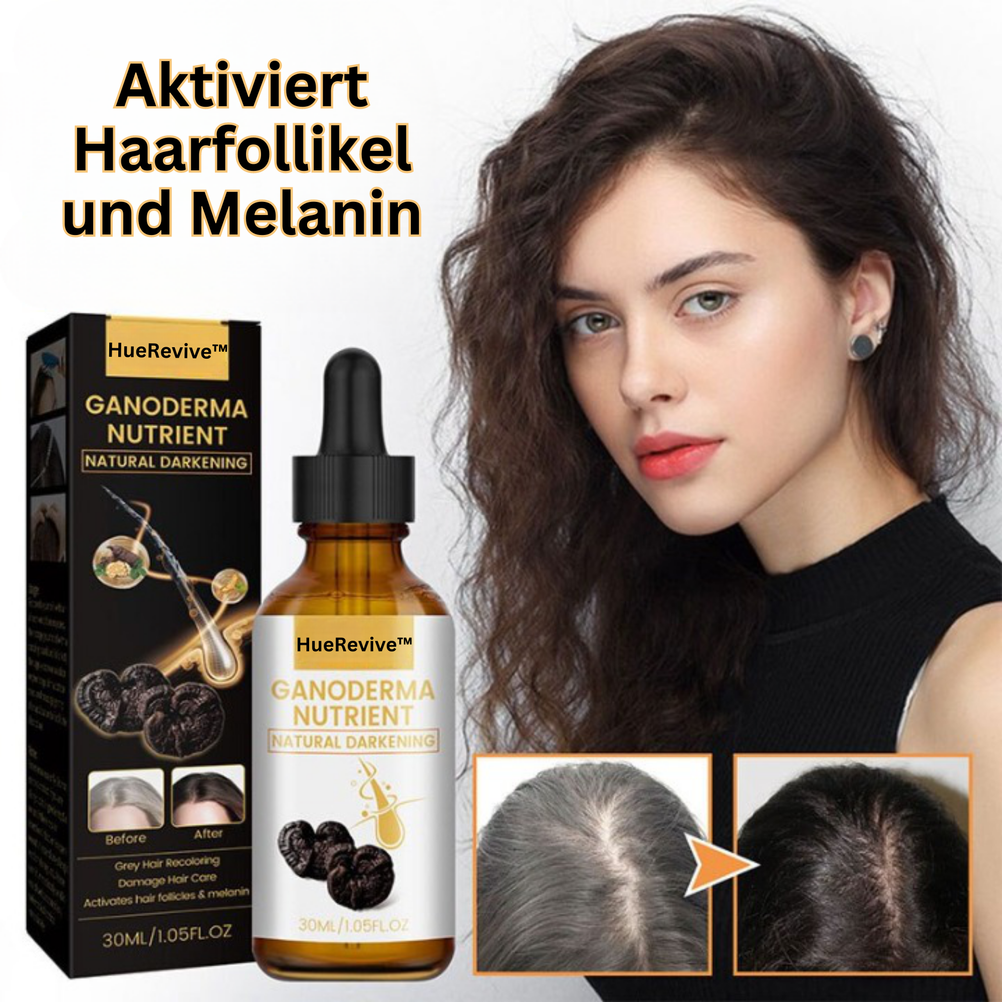 HueRevive™️ I Anti-Grau-Haarserum (1+1 GRATIS)