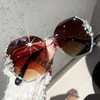 CrystalEyes™ Randlose Strass-Sonnenbrille