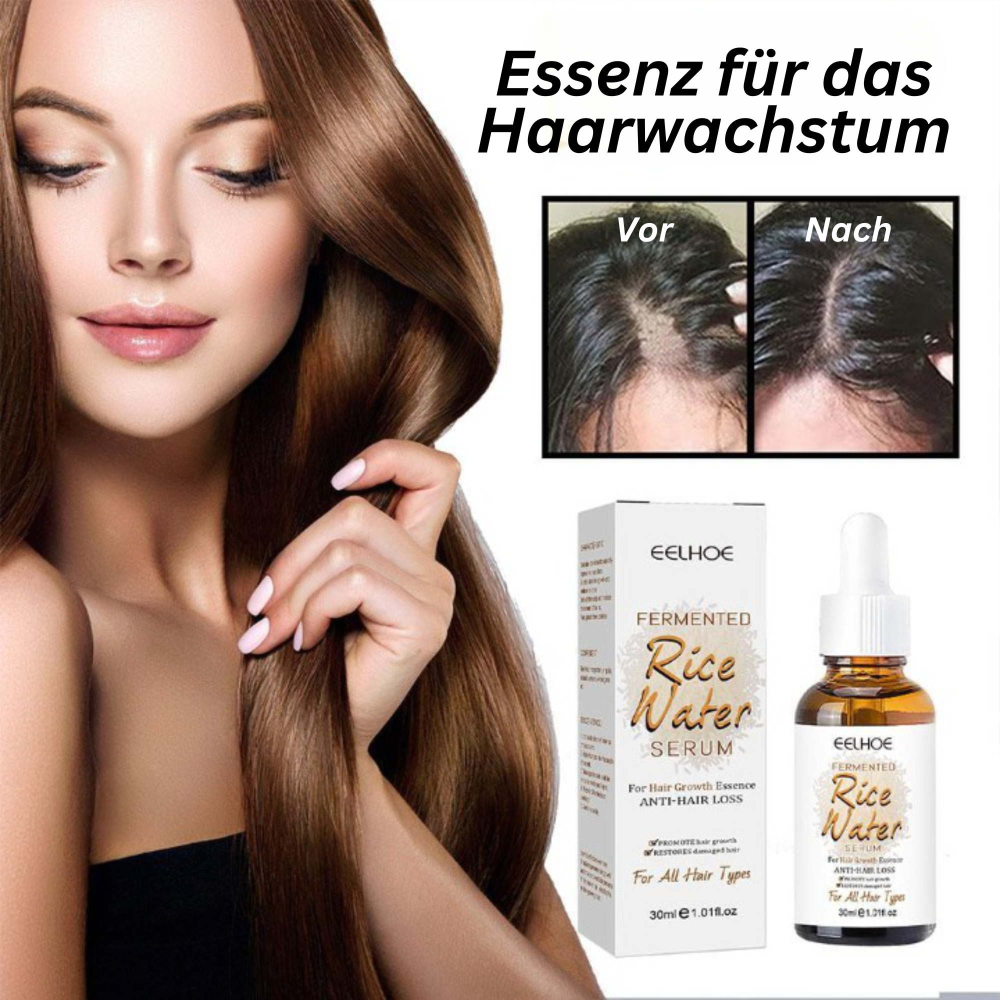 EELHOE™️ I Reis-Haarwachstumsserum (1+1 GRATIS)