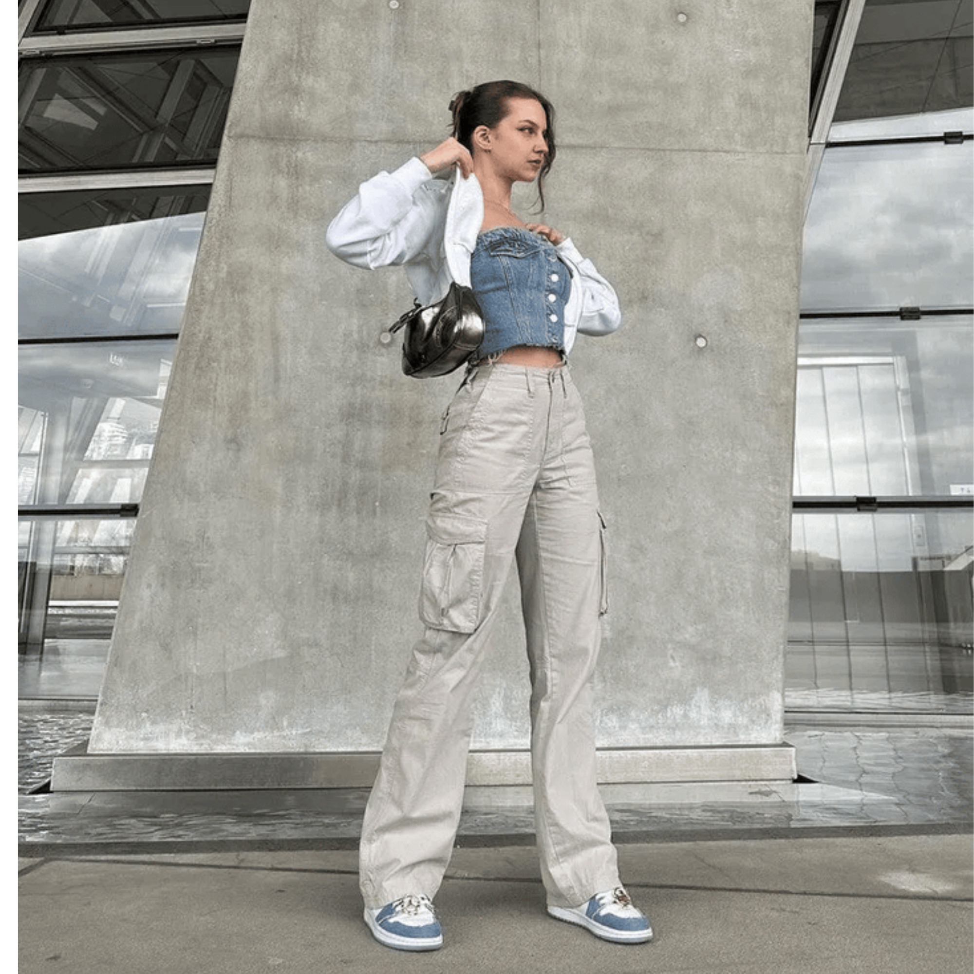 CargoChic™️ I Hoch sitzende Cargohosen