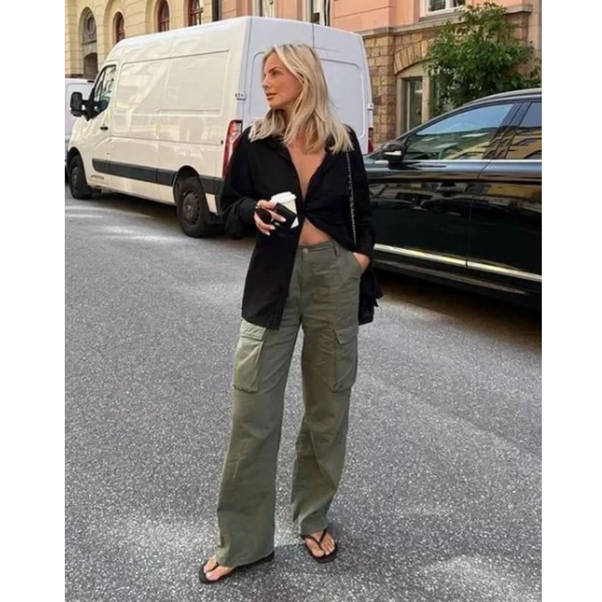 CargoChic™️ I Hoch sitzende Cargohosen