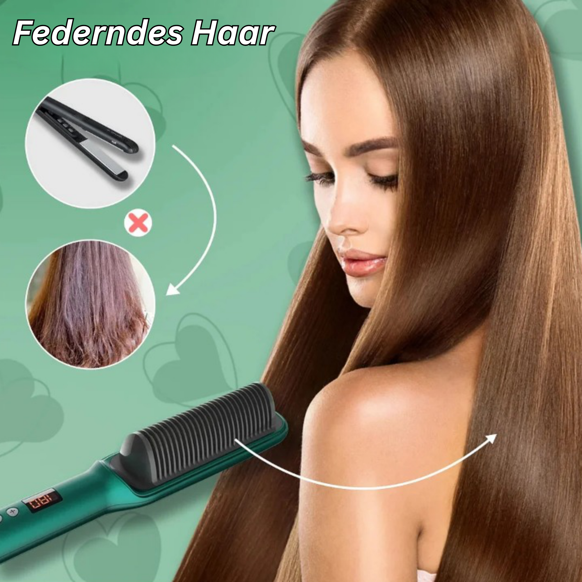 MaxComb™️ I Haarbürste Glätteisen