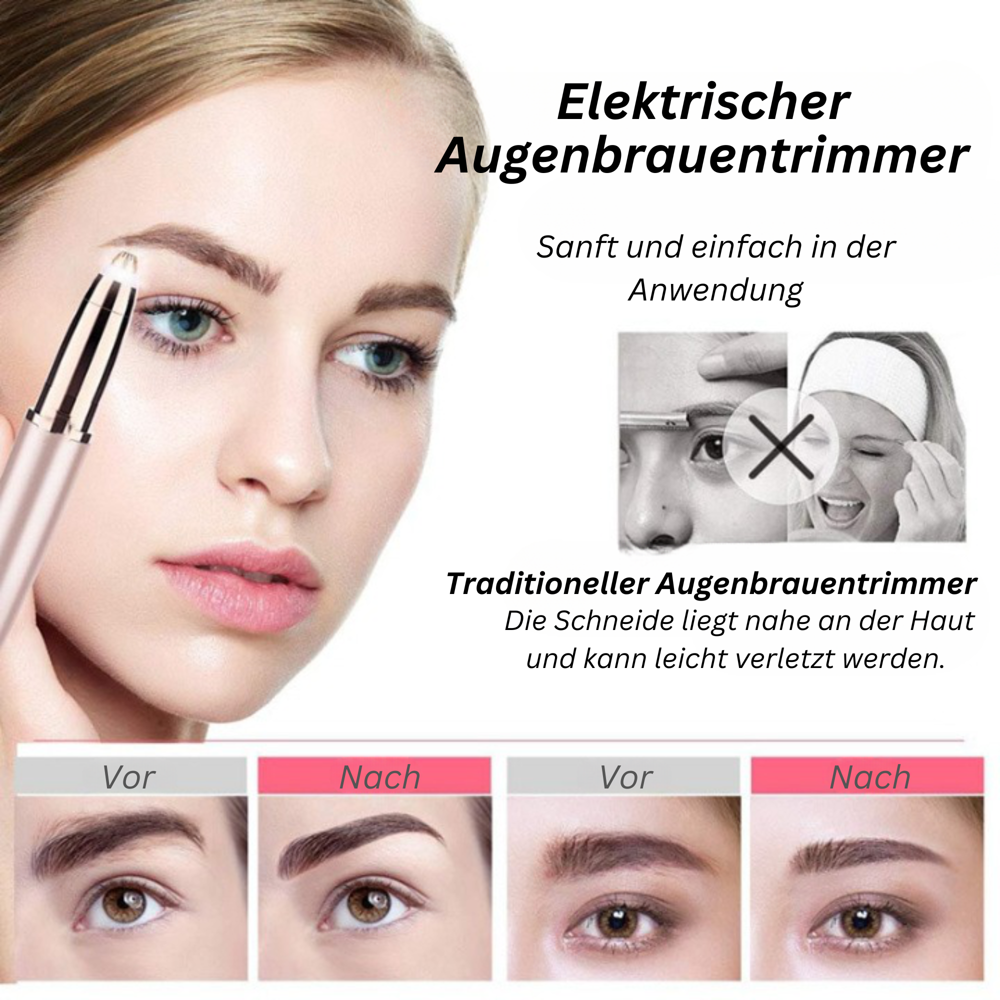 BrowEase™️ I Elektrischer Augenbrauentrimmer