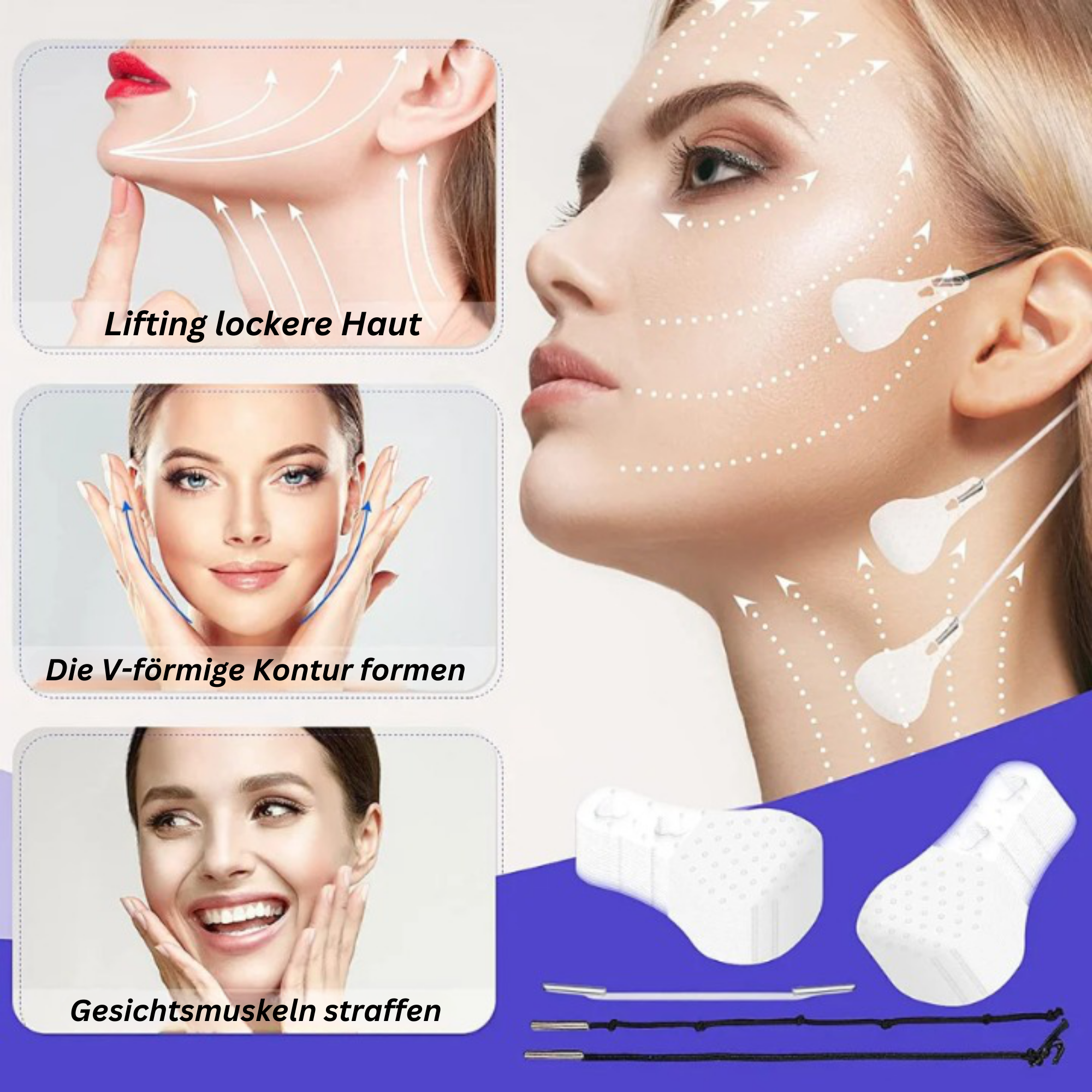 BeautyLift™️ I Unsichtbares Gesichtslifting-Band