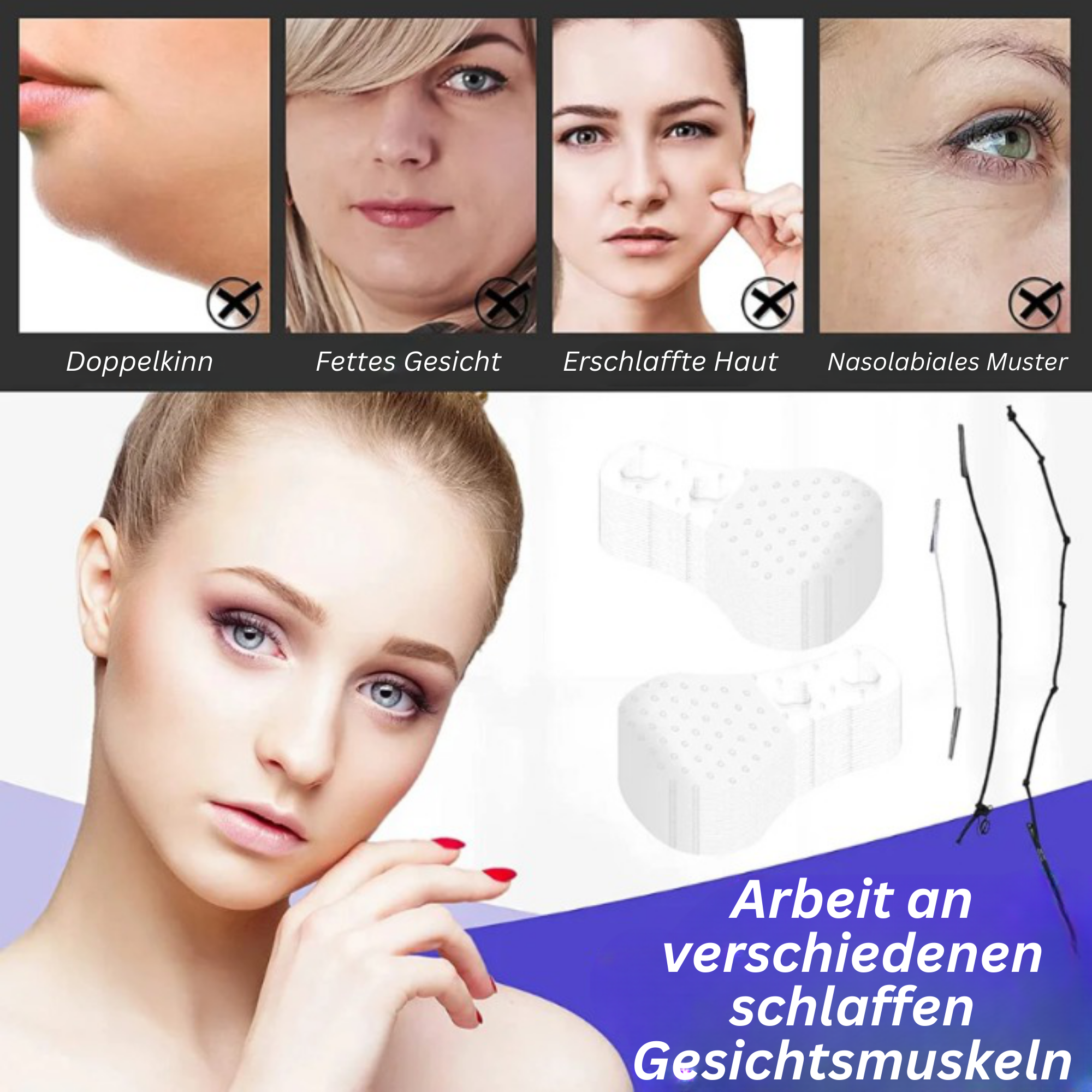 BeautyLift™️ I Unsichtbares Gesichtslifting-Band
