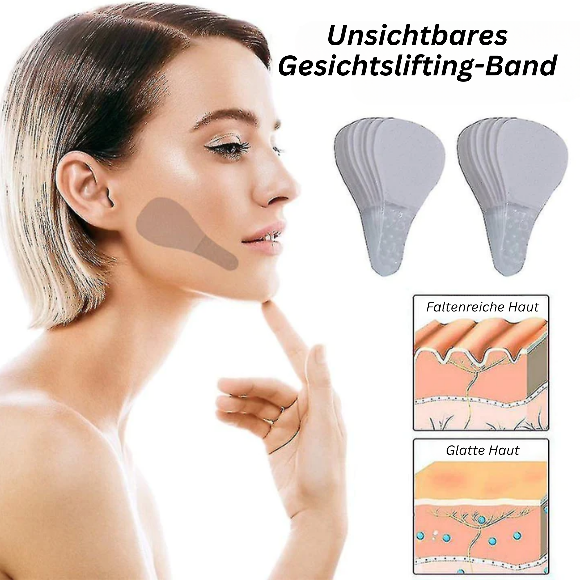 BeautyLift™️ I Unsichtbares Gesichtslifting-Band