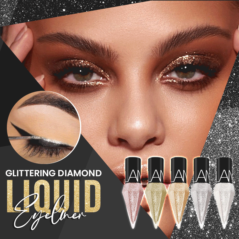 GlitzGaze™️ I Flüssiger Eyeliner mit Glitter (1 Satz)