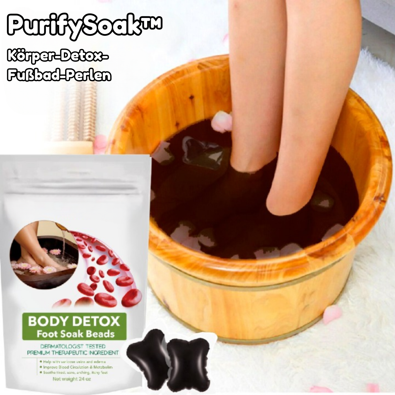 PurifySoak™ - Körper-Detox-Fußbad-Perlen (Nicht auf Lager!)