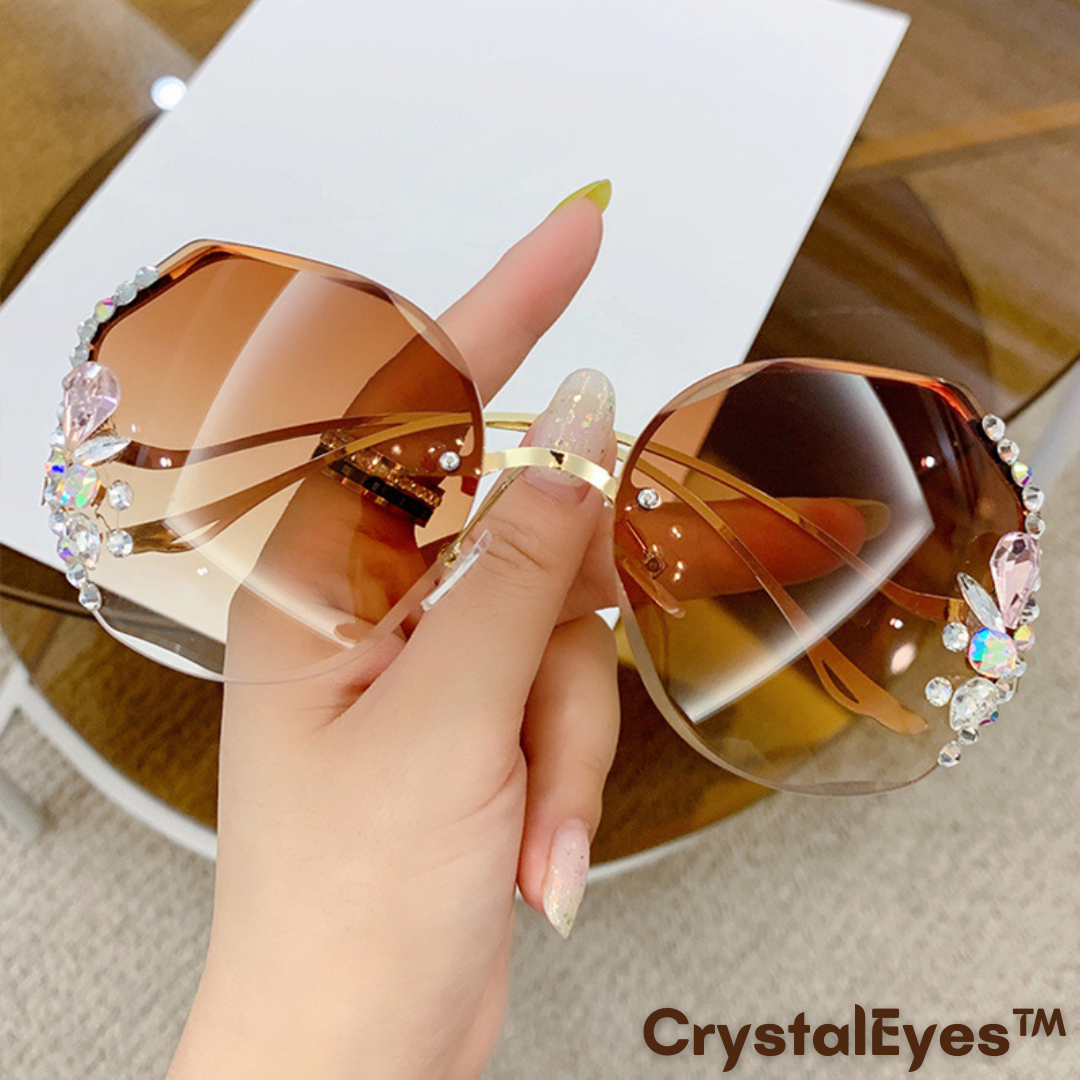 CrystalEyes™ Randlose Strass-Sonnenbrille