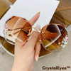 CrystalEyes™ Randlose Strass-Sonnenbrille