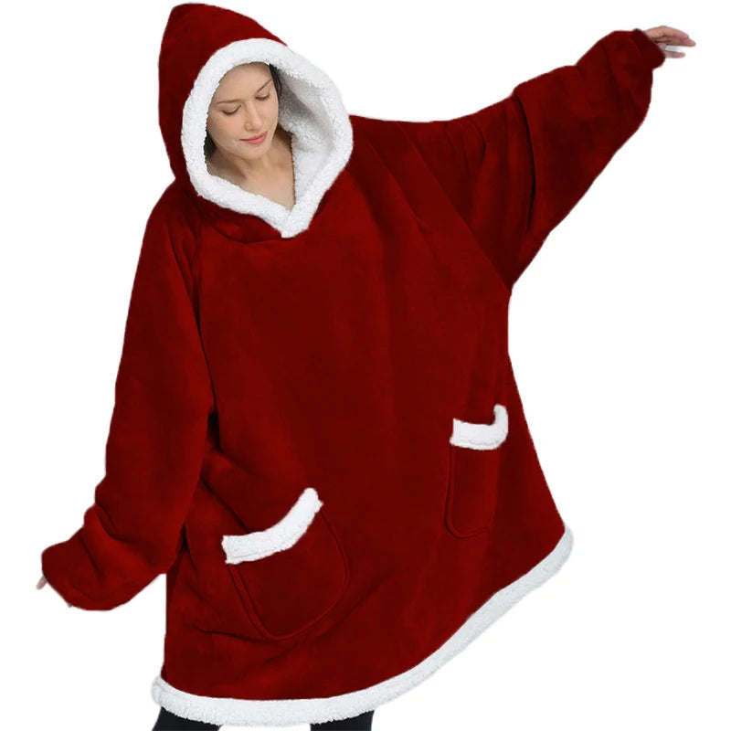 Cloudieo™ Übergroßer Kapuzenpulli mit Decke