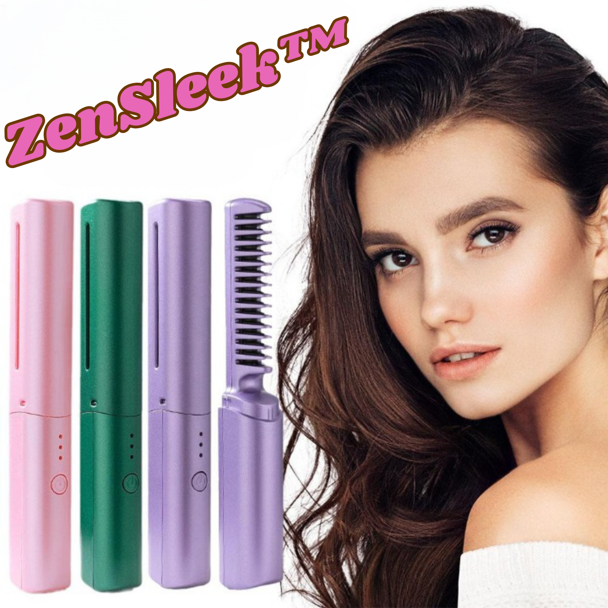 ZenSleek™️ I Tragbares kabelloses Haarglättungsgerät