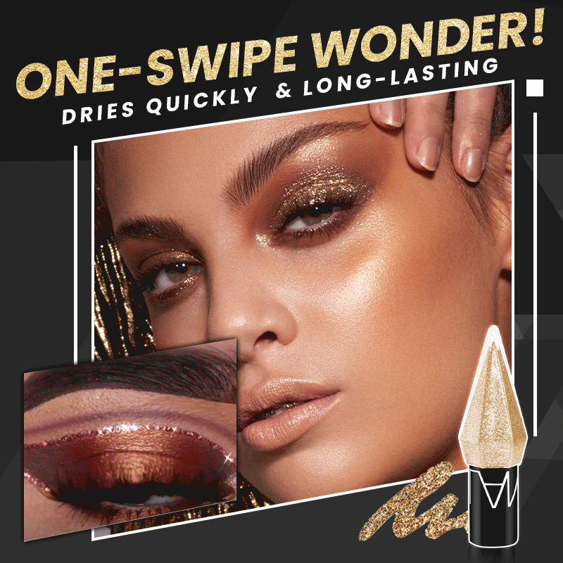 GlitzGaze™️ I Flüssiger Eyeliner mit Glitter (1 Satz)