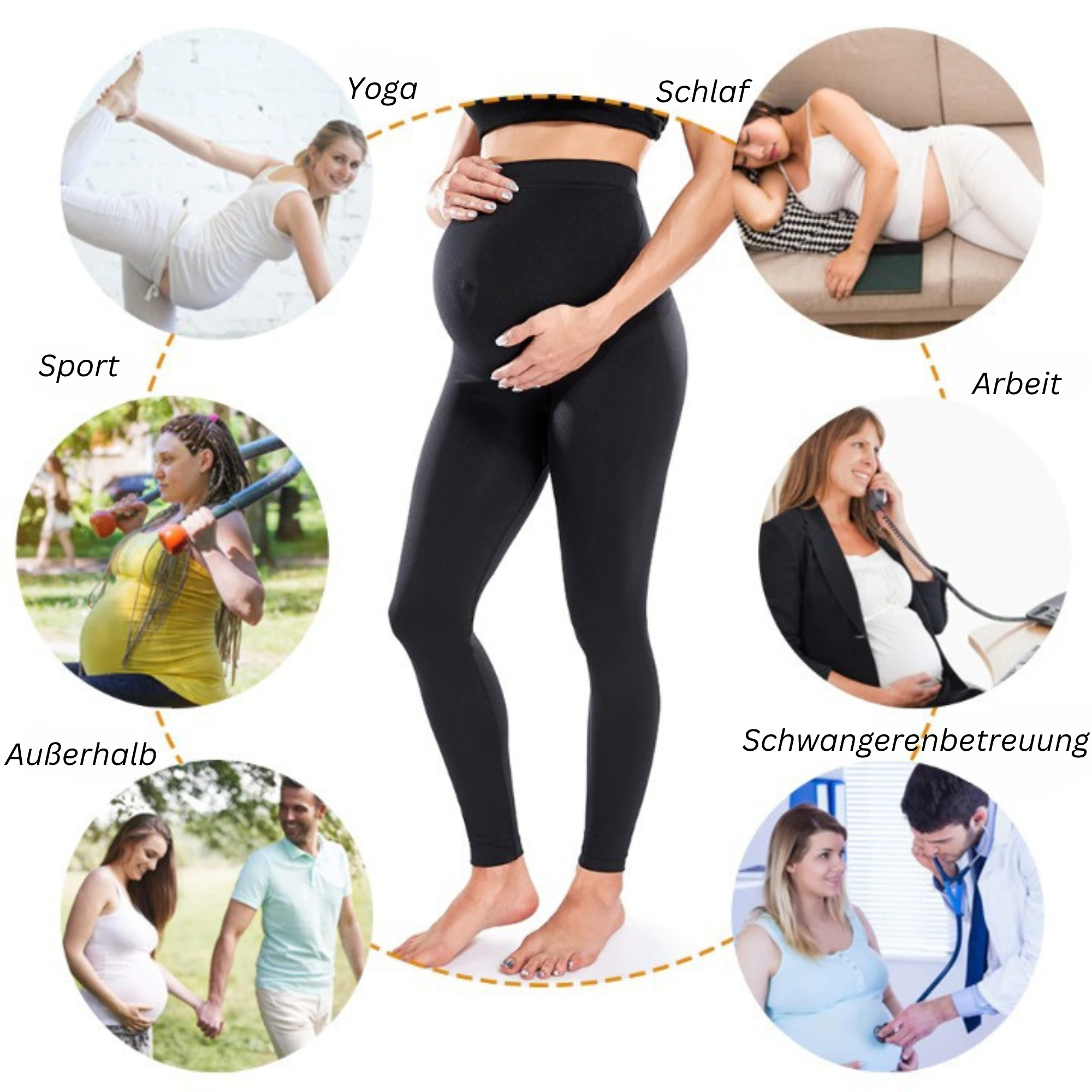 Vaslanda™️ Leggings mit hoher Taille für die Mutterschaft